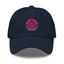 Load image into Gallery viewer, Pure Lotus Flower Embroidered Relaxed Fit Baseball Cap, Yoga Hats, Hats for Men, Sun Hats for Women
