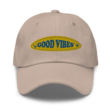 Load image into Gallery viewer, Good Vibes Positive Affirmations Embroidered Dad Hat, Hats For Men, Sun Hats For Women, Yoga Gifts
